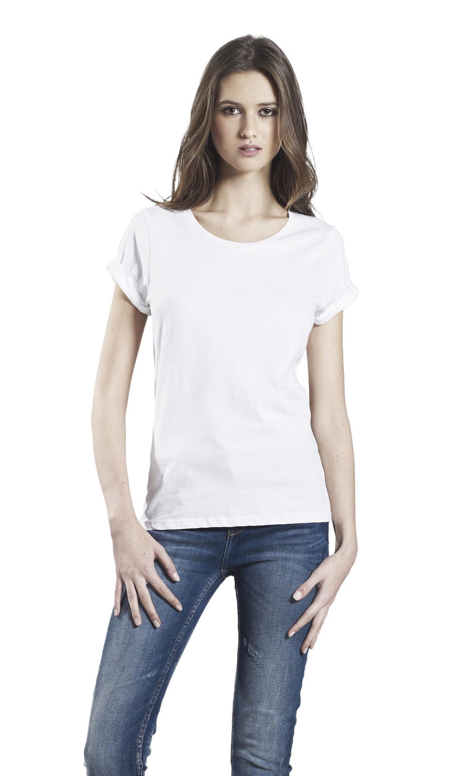 £25 - Organic Women's Rolled Sleeve T-Shirt - YogaWellbeing.co.uk